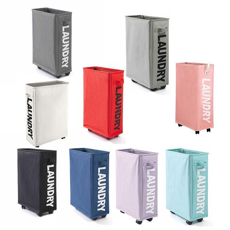 Large Foldable Laundry Washing Clothes Storage Bag Hamper Basket Bin Organiser - Purple