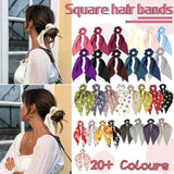 Chiffon Ponytail Scarf Bow Elastic Hair Rope Tie Scrunchies Ribbon Hair Bands - 1