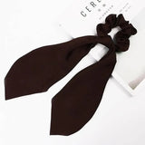 Chiffon Ponytail Scarf Bow Elastic Hair Rope Tie Scrunchies Ribbon Hair Bands - 4 - Extra Image