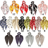 Chiffon Ponytail Scarf Bow Elastic Hair Rope Tie Scrunchies Ribbon Hair Bands - 14