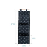 3 Pocket Hanging Storage Bag with Wooden Rod for Wall or Door Organisation - Bear