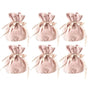 6PCS Velvet Cloth Drawstring Bags Gift Bag Jewelry Ring Pouch Earring Favor - Pink-6PCS