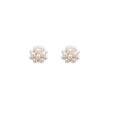 Fashion Pearl Wedding Earrings Zircon Cherry Stud Pearl Earrings for Women - Pearlet - Rear View