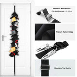 Over Door Hat Rack Baseball Cap Holder Storage Strap with Clips Closet Organizer - 20 Cips - 45-Degree Angle