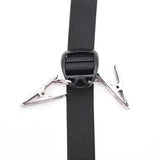 Over Door Hat Rack Baseball Cap Holder Storage Strap with Clips Closet Organizer - 20 Cips - Low Angle