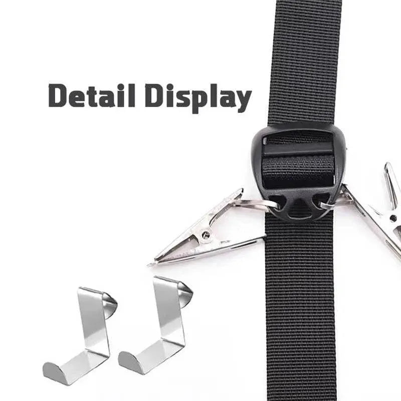Over Door Hat Rack Baseball Cap Holder Storage Strap with Clips Closet Organizer - 20 Cips