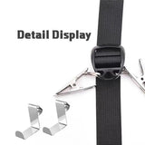 Over Door Hat Rack Baseball Cap Holder Storage Strap with Clips Closet Organizer - 20 Cips - Extra Image