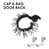 Over Door Hat Rack Baseball Cap Holder Storage Strap with Clips Closet Organizer - 20 Cips - Extra Image