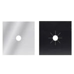 Gas Stove Burner Covers Reusable Hob Protectors Non Stick Liner Pad 4 Pcs - 4 PCS Silver