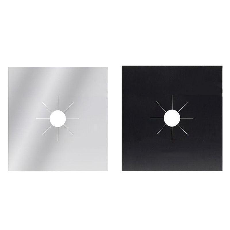 Gas Stove Burner Covers Reusable Hob Protectors Non Stick Liner Pad 4 Pcs - 4 PCS Silver