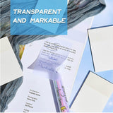 50 Sheets Clear Sticky Notes Pad Waterproof Self-Adhesive Memo Message Note Au - 50 Sheets
