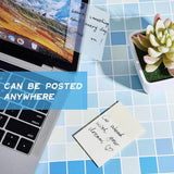 50 Sheets Clear Sticky Notes Pad Waterproof Self-Adhesive Memo Message Note Au - 50 Sheets - Top-Down View