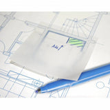 50 Sheets Clear Sticky Notes Pad Waterproof Self-Adhesive Memo Message Note Au - 50 Sheets - Close-Up Angle