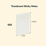 50 Sheets Clear Sticky Notes Pad Waterproof Self-Adhesive Memo Message Note Au - 50 Sheets - Extra Image