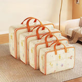 4pcs Large Capacity Quilt Storage Bags for Clothes Luggage Moving Organising Bag - Top-Down View
