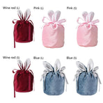 Organizer birthday party bunny ears candy bags easter rabbit gift packing bags - wine red
