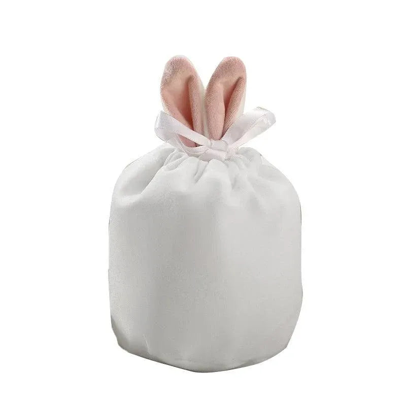 Organizer birthday party bunny ears candy bags easter rabbit gift packing bags - wine red