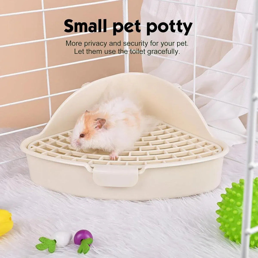 Rabbit Litter Box And Small Animals Pet Toilet Pee Pad Supplies Potty Rabbit - Yellow