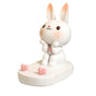 Cartoon Rabbit Phone Holder Desktop Stand Cute Mobile Phone Stand for Office - White