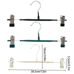 10pcs Home Wardrobe Pant Rack Hanging Trouser Organizer Clothes Hanger - Green