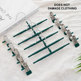 10pcs Home Wardrobe Pant Rack Hanging Trouser Organizer Clothes Hanger - Green - Extra Image