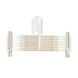 10pcs Home Wardrobe Pant Rack Hanging Trouser Organizer Clothes Hanger - Green - Rear View