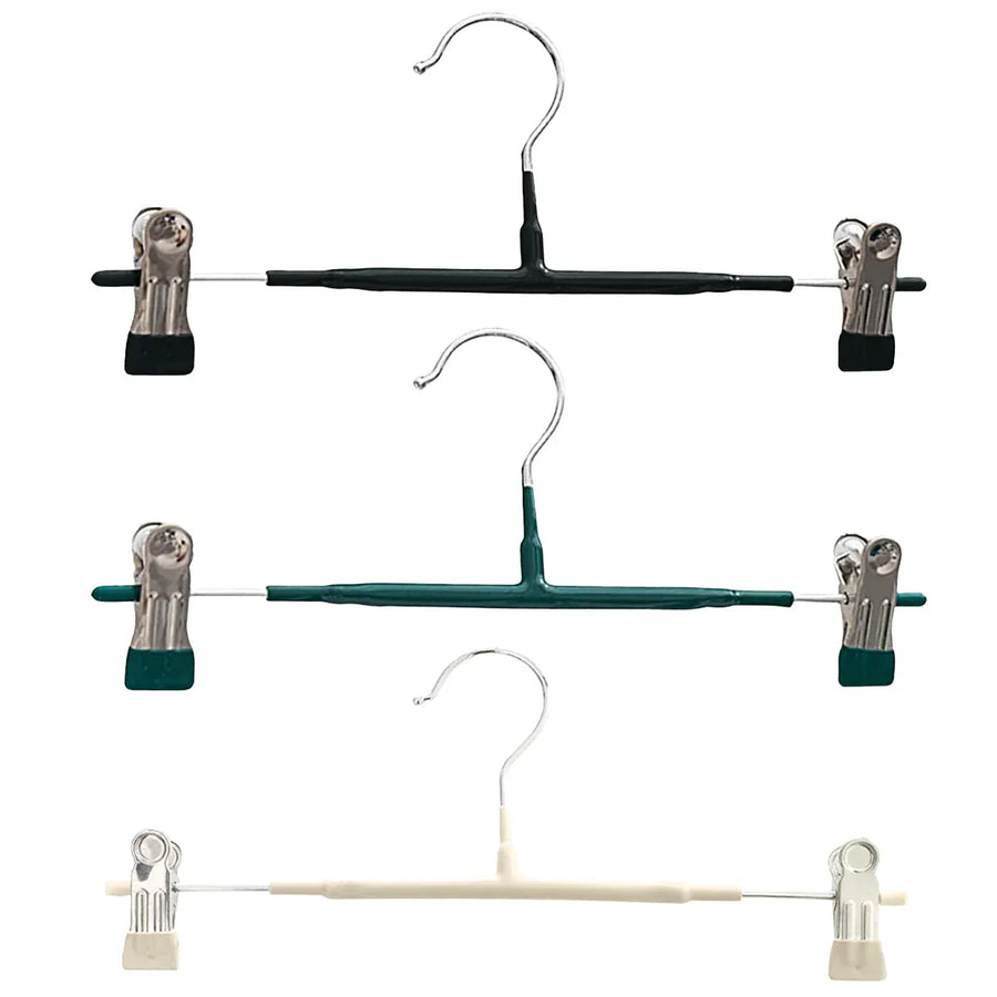 10pcs Home Wardrobe Pant Rack Hanging Trouser Organizer Clothes Hanger - White