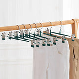 10pcs Home Wardrobe Pant Rack Hanging Trouser Organizer Clothes Hanger - White - Extra Image