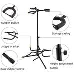 2/3Head Guitar Stand with Height Adjustment Foldable Holder Guitar Stand Bass - Dual-vertical type