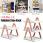 2/3 Tier Removable Shoe Rack Folding Storage Shelf Simple Space Saving Organizer - 2Tier-Blue