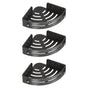 Three-layer Bathroom Triangular Shelf Basic Model Hole-free Storage Towel Rack - Black