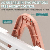 2/3 Tier Removable Shoe Rack Folding Storage Shelf Simple Space Saving Organizer - 3Tier-Pink - Top-Down View