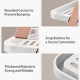 2/3 Tier Removable Shoe Rack Folding Storage Shelf Simple Space Saving Organizer - 3Tier-Pink - 45-Degree Angle