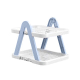 2/3 Tier Removable Shoe Rack Folding Storage Shelf Simple Space Saving Organizer - 3Tier-Pink - Low Angle