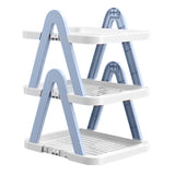 2/3 Tier Removable Shoe Rack Folding Storage Shelf Simple Space Saving Organizer - 3Tier-Pink - Extra Image