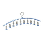 3PCS Windproof Clothes Drying Rack Balcony Hanger Pantyhose Underwear Clips - Blue