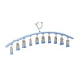 3PCS Windproof Clothes Drying Rack Balcony Hanger Pantyhose Underwear Clips - Blue