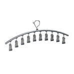 3PCS Windproof Clothes Drying Rack Balcony Hanger Pantyhose Underwear Clips - Grey