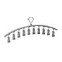 3PCS Windproof Clothes Drying Rack Balcony Hanger Pantyhose Underwear Clips - Grey