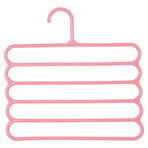 5pcs 5 Tier Trouser Rack Multifunctional Hanging Wardrobe Scarf Tie Hanger Set - Blue