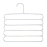 5pcs 5 Tier Trouser Rack Multifunctional Hanging Wardrobe Scarf Tie Hanger Set - Blue