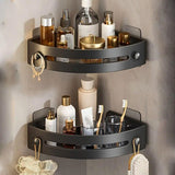 Bathroom Corner Shower Shelf Shampoo Soap Holder Rack Storage Organiser Caddy - Top-Down View