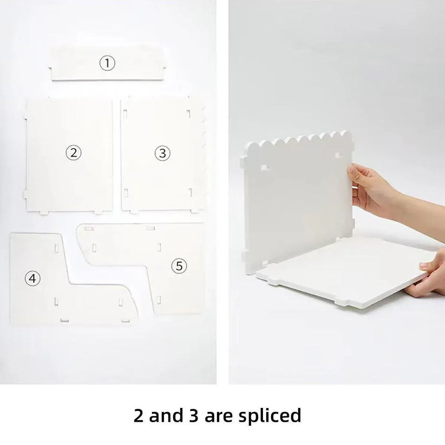 Elevated Double Layer Desktop Storage Rack for Office Dormitory Cosmetics Books - M