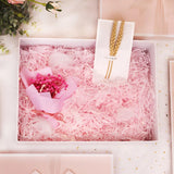 500g Colorful Raffia Paper Shreds Gift Box Filler Decorative Packaging - 5Packs-Beige - 45-Degree Angle