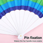 6-Piece Rainbow Folding Hand Fan Set
