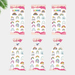 Rainbow Party Candy Bags 150 Pack with Gold Twist Ties 27.5 x 13 cm