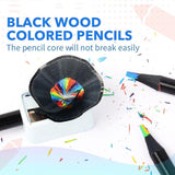 Rainbow Colour Pencils Multicolour Gradient Drawing Pencils for Students - 45-Degree Angle