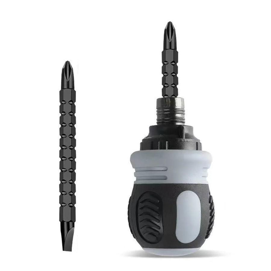 Ratchet Screwdriver Set with Sleeve Dual Head Screwdriver Expansion Cross Bits - 26-in-1