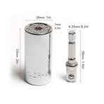 2PACK Universal Socket Grip Multi-Function Ratchet Wrench Power Drill Tool Gift