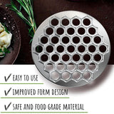 Aluminium Alloy Dumpling Mould Maker 37 Hole Ravioli Pierogi Wrapper Tool 25cm - 45-Degree Angle